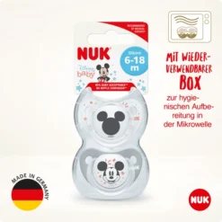 NUK Fopspeen Trendline Disney "Mickey" 6-16 Maanden, 4 Stuks -Lief En Klein nuk fopspeen trendline disney mickey 6 16 maanden 4 stuks a331192 2