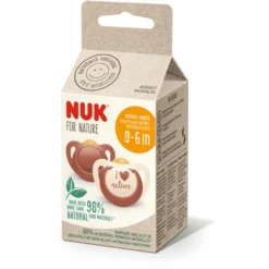 NUK Fopspeen Voor Nature 0-6 Maanden, Rood In Een Set Van -Lief En Klein nuk fopspeen voor nature 0 6 maanden rood in een set van a329494 4