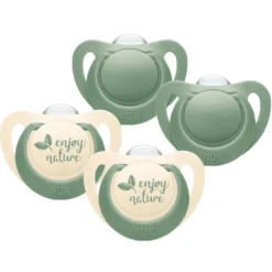 NUK Fopspeen Voor Nature Silicone 18-36 Maanden, Groen In Een Set Van