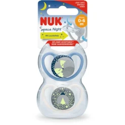 NUK Fopspenen Space Night Maat 1, 0 - 6 Maanden Silicone, Vos & Vuurvlieg, 4 Stuks -Lief En Klein nuk fopspenen space night maat 1 0 6 maanden silicone vos amp vuurvlieg 4 stuks a305725 4