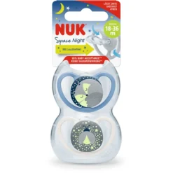 NUK Fopspenen Space Night Maat 3 Siliconen Vos/ Vuurvlieg, 4 Stuks -Lief En Klein nuk fopspenen space night maat 3 siliconen vos vuurvlieg 4 stuks a305701 3