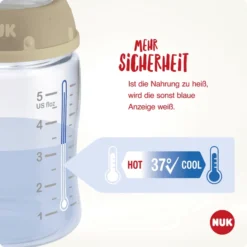 NUK Glazen Fles First Choice ⁺ Vanaf De Geboorte 120 Ml, Temperatuur Control In Een Dubbele Verpakking Wit -Lief En Klein nuk glazen fles first choice vanaf de geboorte 120 ml temperatuur control in een dubbele verpakking wit a329550 4