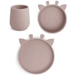 Nuuroo Judi Giraffe 3 Delig Servies, Houtrose -Lief En Klein nuuroo judi giraffe 3 delig servies houtrose a363839 3