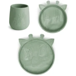 Nuuroo Judi Giraffe 3-delige Servies Set, Green Mix