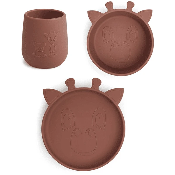 Nuuroo Judi Giraffe 3-delige Serviesset, Mahonie 2 Nuuroo Judi Giraffe 3-delige Serviesset, Mahonie - Afbeelding 2