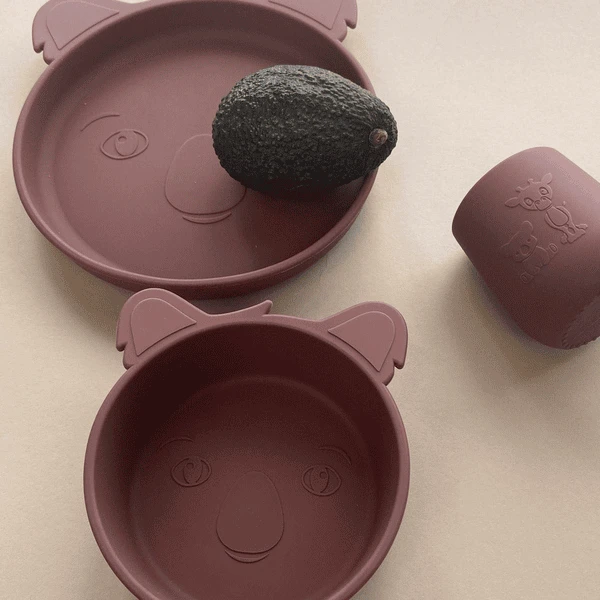 Nuuroo Judi Koala Servies Set 3, Mahonie 2 Nuuroo Judi Koala Servies Set 3, Mahonie - Afbeelding 2