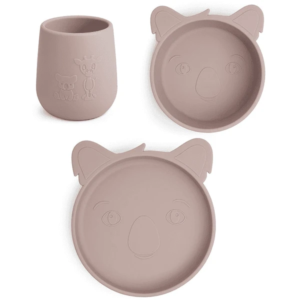 Nuuroo Judi Koala Servies Set 3st, Houtrose 2 Nuuroo Judi Koala Servies Set 3st, Houtrose - Afbeelding 2