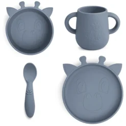 Nuuroo Lykke Giraffe 4-delige Serviesset, Bering Zee