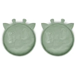 Nuuroo Siliconen Bord Akila Giraffe 2 Stuks, Green Mix