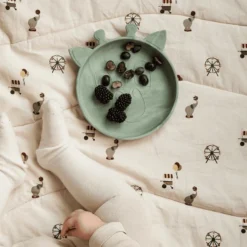 Nuuroo Siliconen Bord Akila Giraffe 2 Stuks, Green Mix -Lief En Klein nuuroo siliconen bord akila giraffe 2 stuks green mix a363182 3