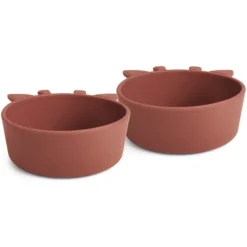 Nuuroo Siliconen Kommetje Alex Giraffe 2 Stuks, Mahonie -Lief En Klein nuuroo siliconen kommetje alex giraffe 2 stuks mahonie a363220 2