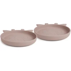 Nuuroo Siliconenbord Akila Giraffe 2 Stuks, Houtrose -Lief En Klein nuuroo siliconenbord akila giraffe 2 stuks houtrose a363190 2