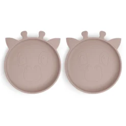 Nuuroo Siliconenbord Akila Giraffe 2 Stuks, Houtrose -Lief En Klein nuuroo siliconenbord akila giraffe 2 stuks houtrose a363190 3