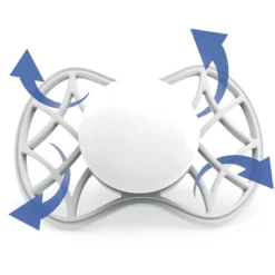 Nuvita Fopspeen Oftodontische Speen Air. 55 Cool! Glow Met Stericover 0m+, Design Emerland, 2 Stuks -Lief En Klein nuvita fopspeen oftodontische speen air 55 cool glow met stericover 0m design emerland 2 stuks a326650 4