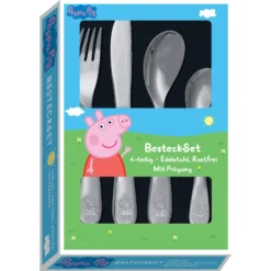 P:os Bestek Set Peppa Pig, 4st -Lief En Klein p os bestek set peppa pig 4st a330501 4