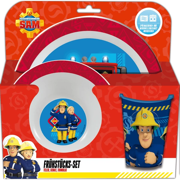 P:os Ontbijt Set Brandweerman Sam, 3st. 2 P:os Ontbijt Set Brandweerman Sam, 3st. - Afbeelding 2
