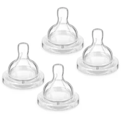 Philips Avent Anti-Colic Classic+ Speen Voor Fles SCF634/27, Fast Food Flow Vanaf De 6e Maand, 2 X 2 Stuks