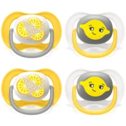 Philips Avent Fopspeen Ultra Air SCF080/18 6-18m In Geel, 4 Stuks