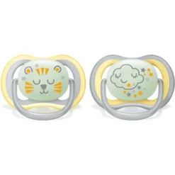 PHILIPS AVENT Phillips Avent Fopspeen Ultra Air Night Time 18M+ Neutral -Lief En Klein phillips avent fopspeen ultra air night time 18m neutral a349509 3