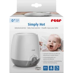 REER Babyvoedingverwarmer Simply Hot Creme/mocca (3310) -Lief En Klein reer babyvoedingverwarmer simply hot creme mocca 3310 a086263 3