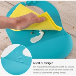 Reer Eat'n Tidy Siliconen Slabbetje Blauw -Lief En Klein reer eatn tidy siliconen slabbetje blauw a342909 2