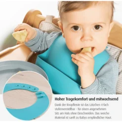 Reer Eat'n Tidy Siliconen Slabbetje Blauw -Lief En Klein reer eatn tidy siliconen slabbetje blauw a342909 3