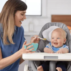 SkipHop Brew Bowls Easy Grab, Grijs/ Turkoois, Set Van -Lief En Klein skiphop brew bowls easy grab grijs turkoois set van a315488 2