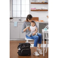 SkipHop Easy Serve Reislepel, Grijs/ Turkoois -Lief En Klein skiphop easy serve reislepel grijs turkoois a315494 1