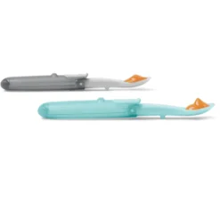 SkipHop Easy Serve Reislepel, Grijs/ Turkoois -Lief En Klein skiphop easy serve reislepel grijs turkoois a315494 3