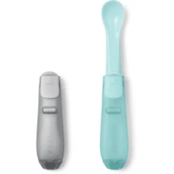 SkipHop Easy Serve Reislepel, Grijs/ Turkoois -Lief En Klein skiphop easy serve reislepel grijs turkoois a315494 4