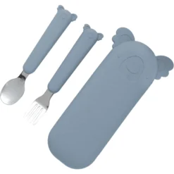 The Cotton Cloud Bestekset Met Etui Zoe De Koala Smokey Blue