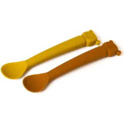 The Cotton Cloud Lepel Set Lili De Bear , Kaneel/Mosterd -Lief En Klein the cotton cloud lepel set lili de bear kaneel mosterd a354689 2