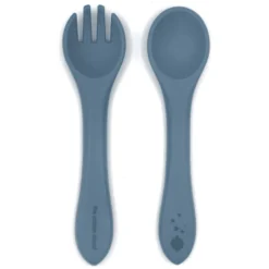 The Cotton Cloud Siliconen Bestekset Voor Kinderen Smokey Blue -Lief En Klein the cotton cloud siliconen bestekset voor kinderen smokey blue a320337 2
