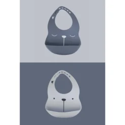 The Cotton Cloud Siliconen Slabbetje Lili De Beer, Indigo /Sky -Lief En Klein the cotton cloud siliconen slabbetje lili de beer indigo sky a397833 4