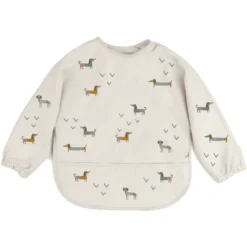 The Cotton Cloud Slabbetje Met Mouwen Teckel