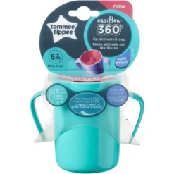 Tommee Tippee Mok Easiflow 360 Graden Met Handvatten, Groen -Lief En Klein tommee tippee mok easiflow 360 graden met handvatten groen a310802 2