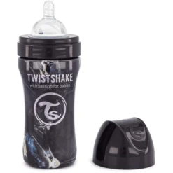 Twistshake TWIST SHAKE Babyfles Anti-koliek Roestvrij Staal 330 Ml In Marmer Zwart -Lief En Klein twist shake babyfles anti koliek roestvrij staal 330 ml in marmer zwart a310267 1