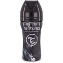 Twistshake TWIST SHAKE Babyfles Anti-koliek Roestvrij Staal 330 Ml In Marmer Zwart -Lief En Klein twist shake babyfles anti koliek roestvrij staal 330 ml in marmer zwart a310267 4