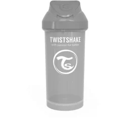 Twistshake TWIST SHAKE Strofles Strobakje 360 Ml 12+ Maanden Pastelgrijs