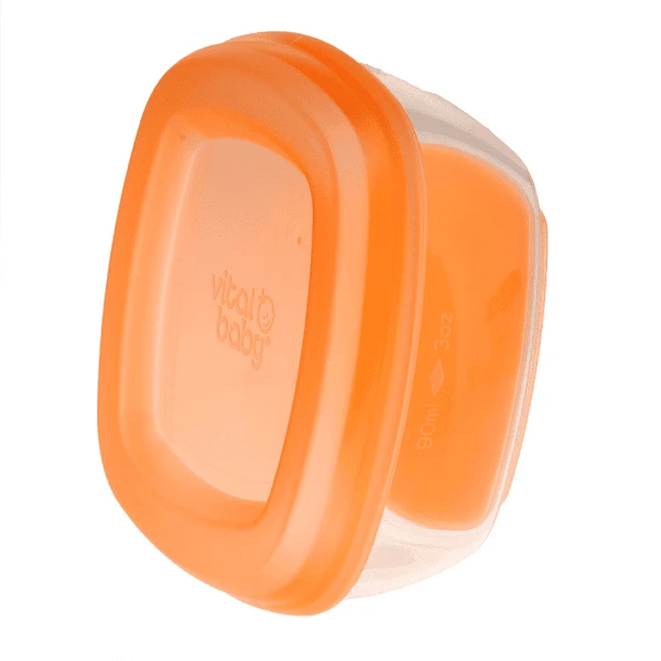 Vital Baby Diepvriesbakjes Mini Vanaf 4 Maanden 90 Ml, 4 Stuks In Orange 2 Vital Baby Diepvriesbakjes Mini Vanaf 4 Maanden 90 Ml, 4 Stuks In Orange - Afbeelding 2