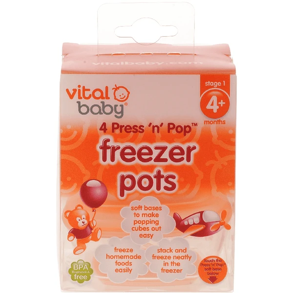 Vital Baby Diepvriesbakjes Mini Vanaf 4 Maanden 90 Ml, 4 Stuks In Orange 4 Vital Baby Diepvriesbakjes Mini Vanaf 4 Maanden 90 Ml, 4 Stuks In Orange - Afbeelding 4
