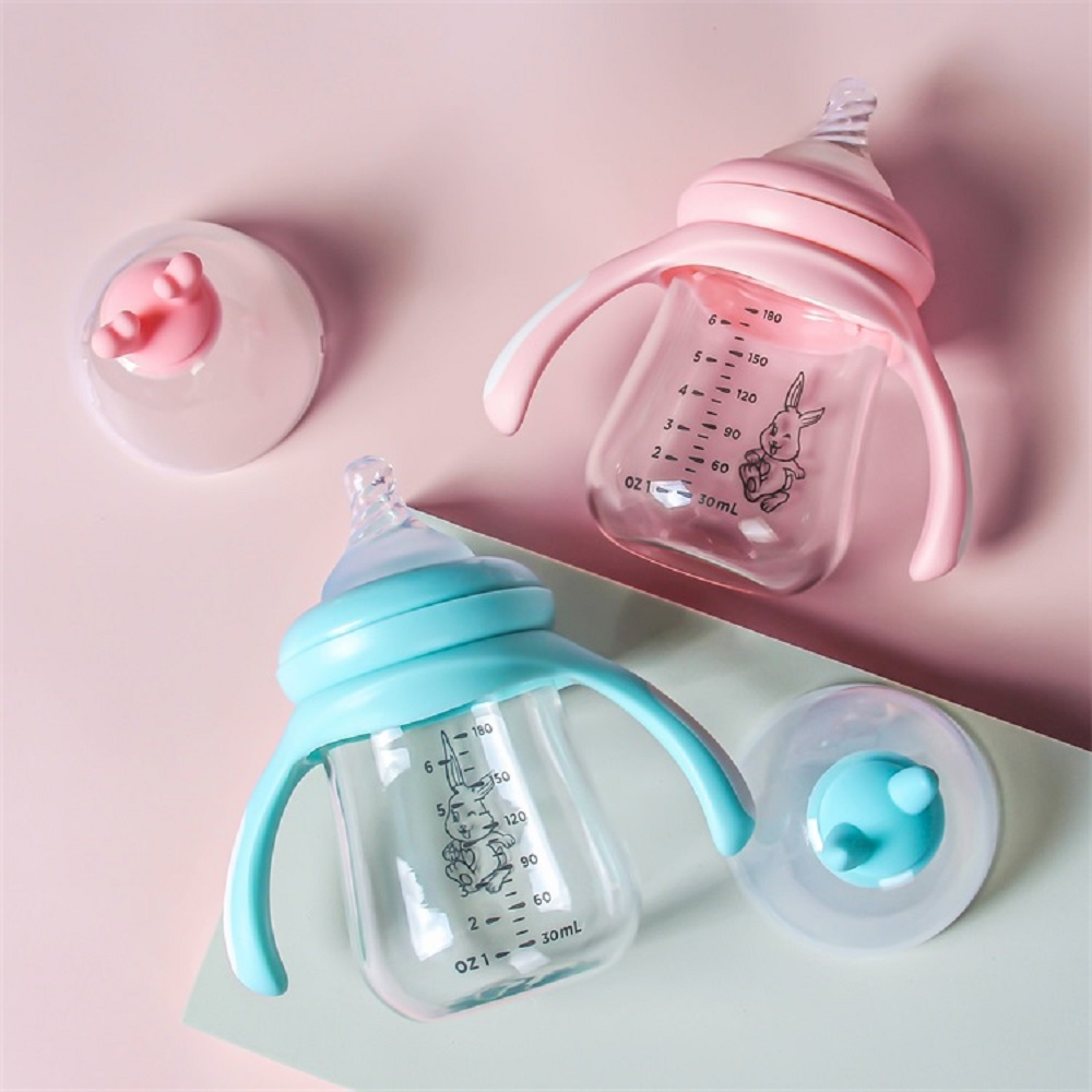 Lief En Klein -Lief En Klein babyfles met handvaten voedingsfles melkfles voor baby 180ml blauw 4